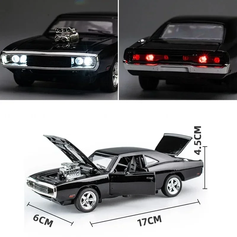 Modelo de coche de aleación 1:32, vehículos de juguete fundidos, decoración, juguetes, simulación Challenger Fast Furious 7 para niños y niños