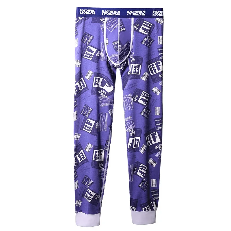 

Men's long Johns one-piece thin tight-fitting underpants line pants thermal pants slim cotton wool pants autumn and winter leggi