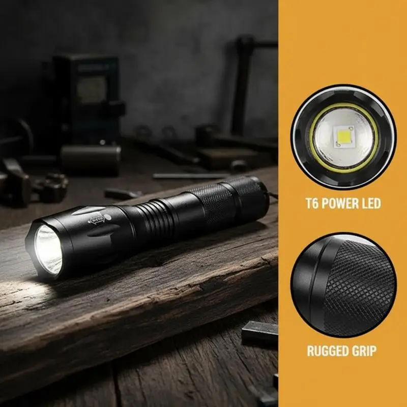Aluminum Zoomable LED Flashlight High Power 2000 Lumens Waterproof Torch for Adventure Camping Hiking