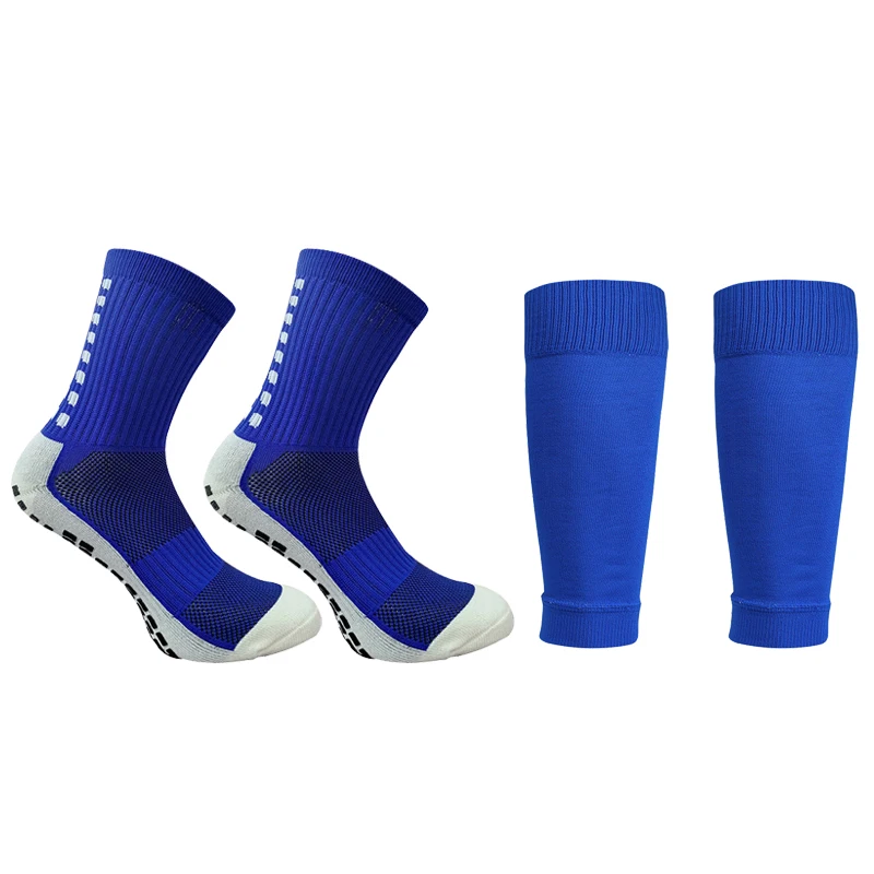 A Set High Elasticity Football Shin Guards Sleeve  Adults Kids Sports Legging Cover Outdoor Protection Gear Nop Slip Soccer Sock