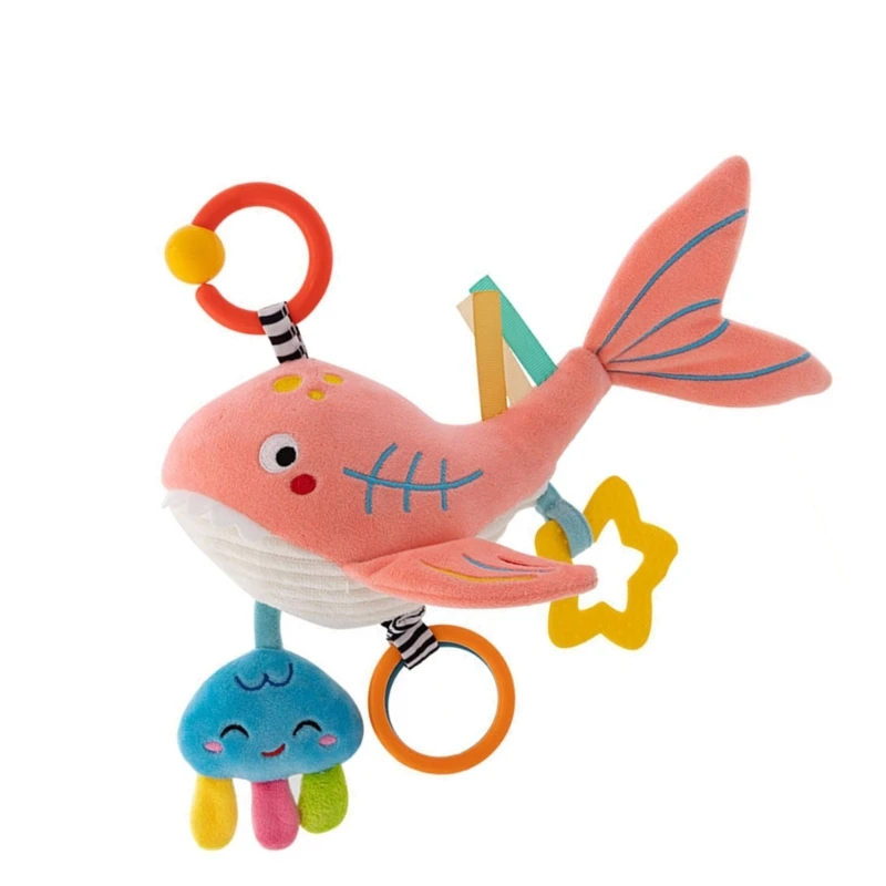 Musical Baby Crib แขวนของเล่นสัตว์ Rattles สำหรับ Visual Auditory Development 15UB