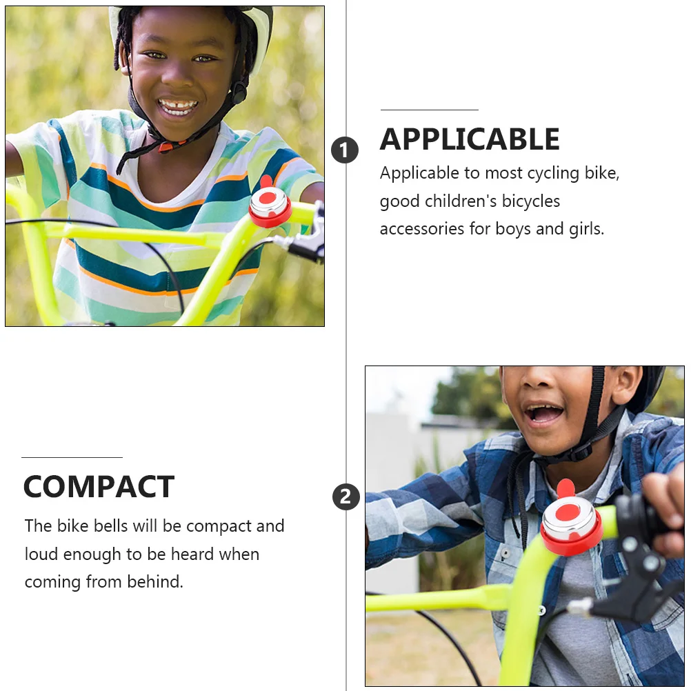 

2Pcs Plastic Bike Bells for Kids Loud Clear Ringtone Safe Cycling Accessory Compatible with Scooter Skateboard Bicycle