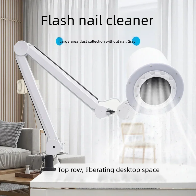 Professional Private Label Client Oem Two-in-one Shadowless Lamp Nail Dust Collector For Nail Salon Pedicure