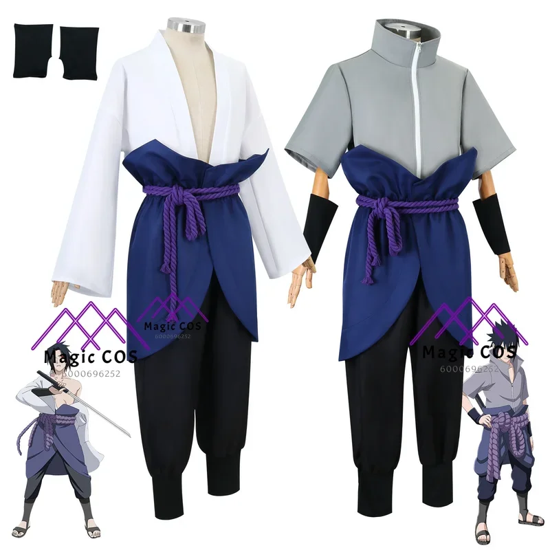 Учиха Саске, горячая распродажа, карнавальный костюм с париком, аниме-костюм для взрослых и детей, Новое поступление на Хэллоуин, одежда в стиле комиксов, наряд @ 0Z *