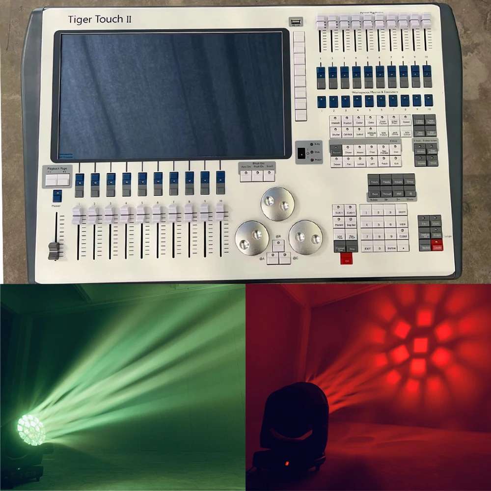 Professional DJ Controller TIGER TOUCH II Console with Flight Case for Stage Light Event Party Control
