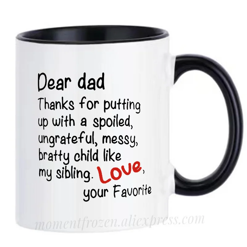 Dad Mug Tea Milk Cocoa Coffee Mugen Ceramic Father's Day Papa Cup Drinkware Teaware Tableware Coffeeware Home Decal Friend Gifts