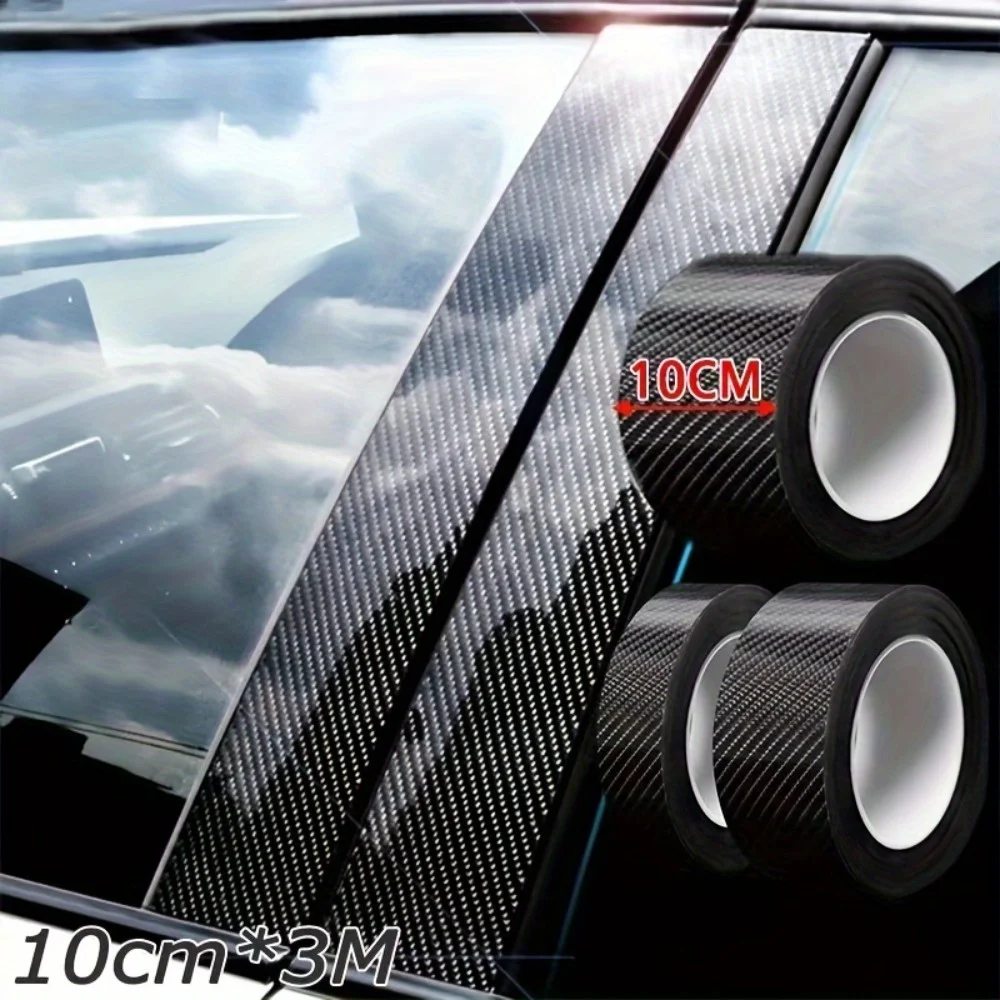 DIY nano 3D carbon fiber car sticker, threshold protection strip, bumper tape, motorcycle, bicycle waterproof Accessories