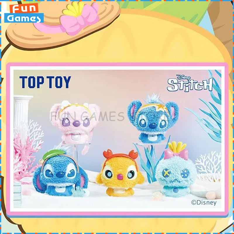 

New TOPTOY Blind Box Stitch Elastic Velvet Pendant Series Mystery Box Anime Figure Toy Custom Collectible Ornament Birthday Gift
