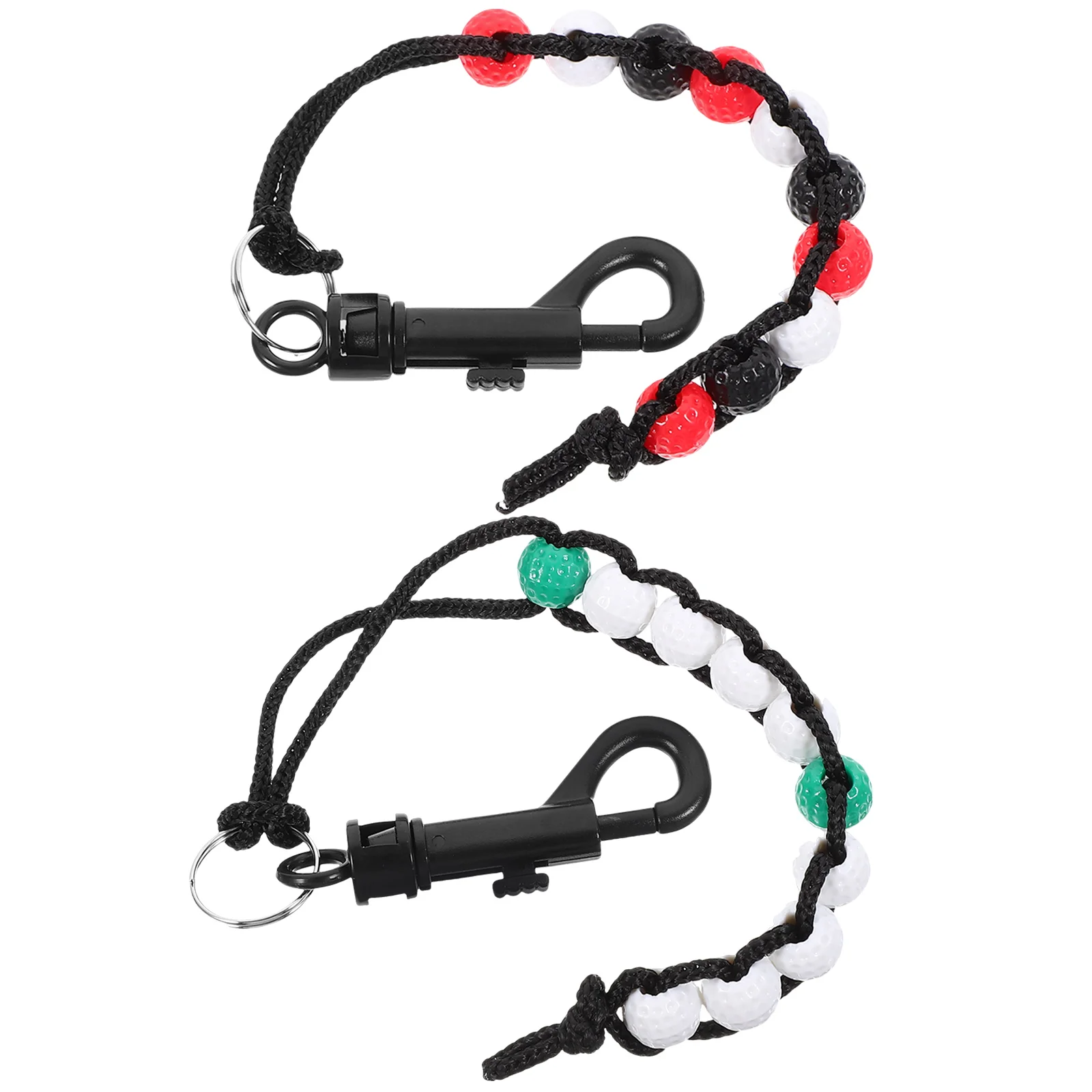 

2Pcs Golf Golf Shot Counter Scorer Bead Counter Portable Scorekeeping Tool White Black Red Green ABS Material Golfer Gift