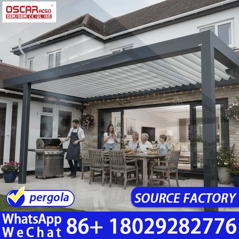 3x3 Aluminium Outdoor Bioclimate Pergola Modern Design for Garden Patio Backyard pergola