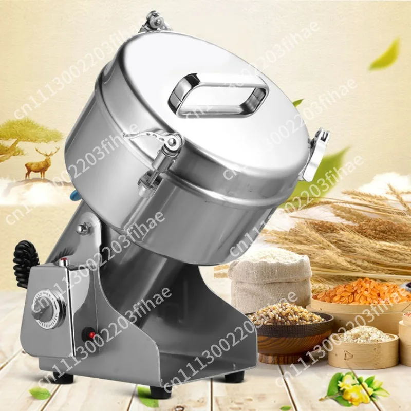 3000 grams stainless steel aluminum shell crusher Panax notoginseng medicinal material powder machine, crushing and dry grinding
