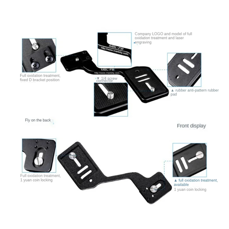 SMIEA Manbily Staffa flash verticale Professionale Multifunzionale Portatile Conveniente MBL-FB Staffa flash professionale