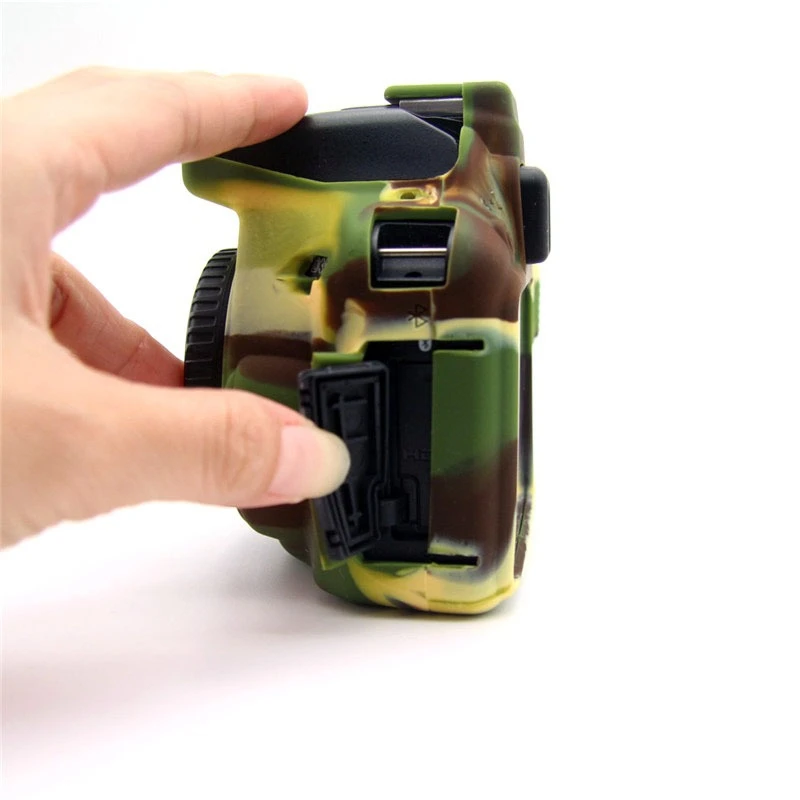 

Camera Bag soft silicone bag Silicone Case, For Nikon D3500 camera cover SLR protective case d3500+ free tempered film