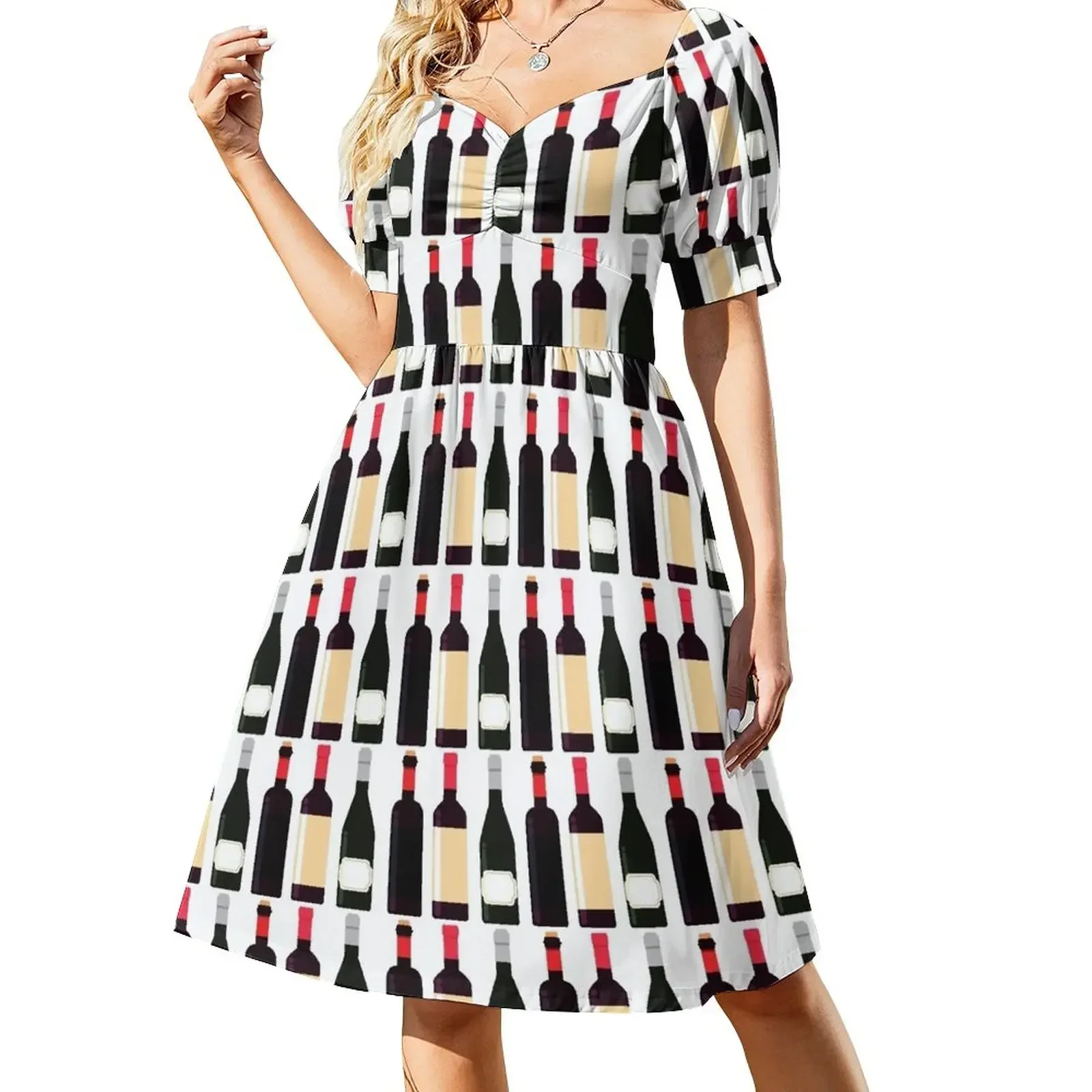 Wine Bottles Sleeveless Dress dresses summer woman 2025 elegant women's sets Women's long dress Dress