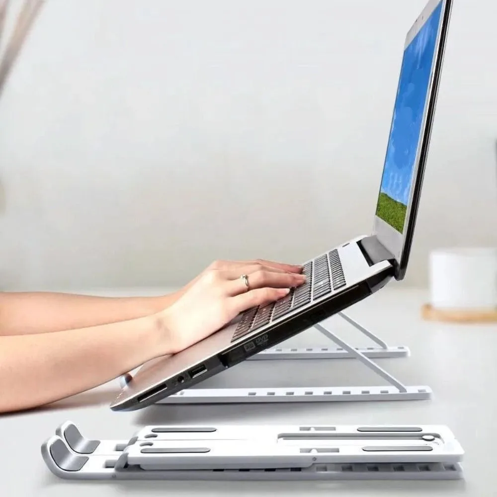 ABS ラップトップホルダースタンド折りたたみ式リフティングラップトップ冷却ブラケットアルミ合金滑り止めノートブックサポートベースラップトップアクセサリー