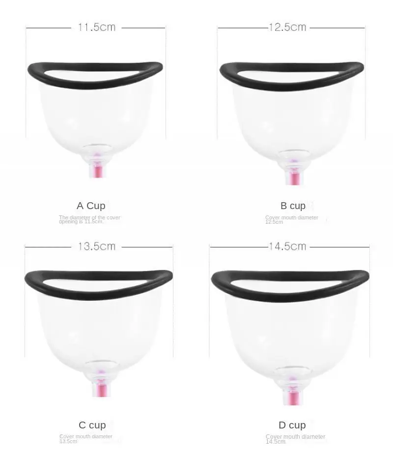 1 Pair Breast Enhancement Instrument Accessories Silicone Microcurrent Cup for Big Breast Lifting Anti Sagging Body Shaping Tool