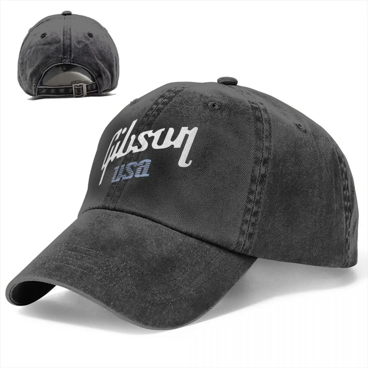 Guitar Logo Music Legends Of Ton Baseball Caps Men Women Distressed Denim Headwear  Gibsons Outdoor All Seasons Travel Caps Hat image 2