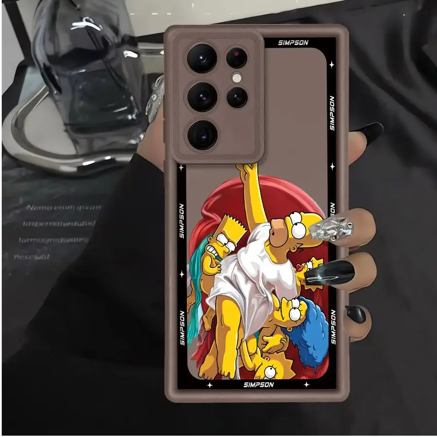 Case for Samsung Galaxy S25 S21 S20 FE S25 ultra S24 S23 Note 20 Ultra S22 Plus Phone Cover Cute The S-simpsons 