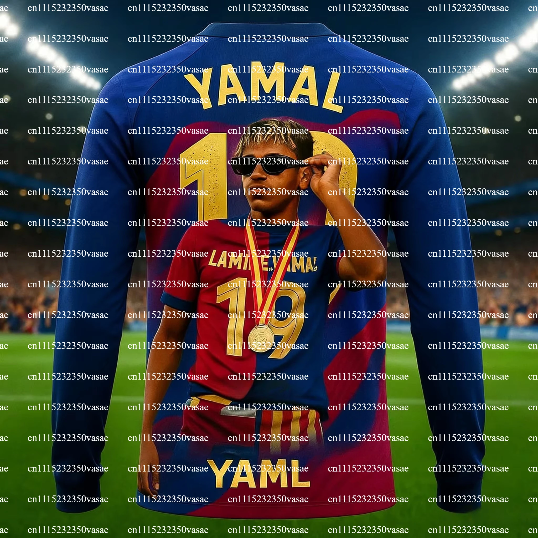 Yamal Fan Short Sleeve Jersey 3D Printed Breathable Long Sleeves Fashion Commemorative Sportswear for Outdoor Activities Kids