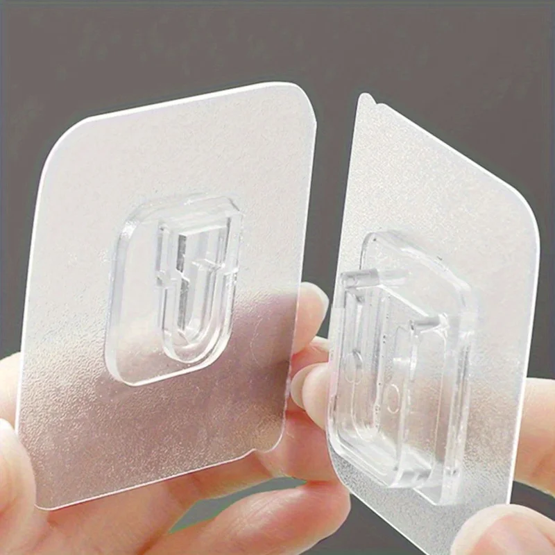 Strong Adhesive Wall Hook - Transparent, Easy To Install Suction Cup Hook, Suitable For Kitchen And Bathroom Storage
