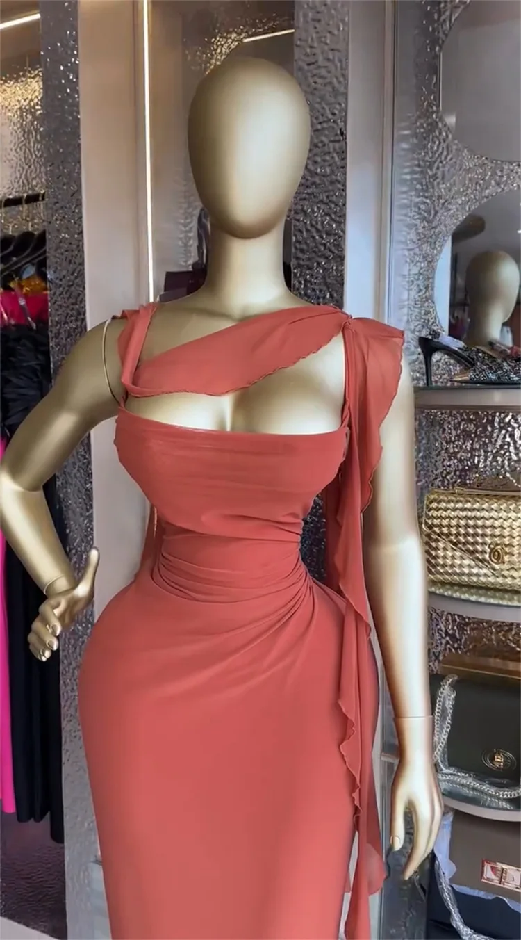فستان نسائي مثير شبكي عالي التمدد شفاف للحفلات بتصميم طويل أنيق للحفلات المسائية وأعياد الميلاد مقاس كبير فستان كوكتيل فيستدو