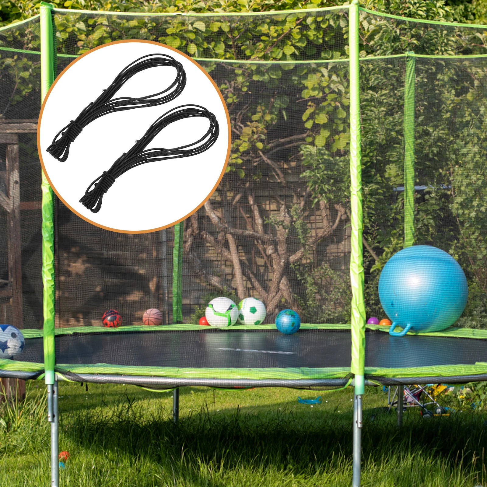 

5Pcs Trampoline Net Rope Elastic Woven Safety Replacement Parts Fixing Net Securing Cord Trampoline Netting Replacement