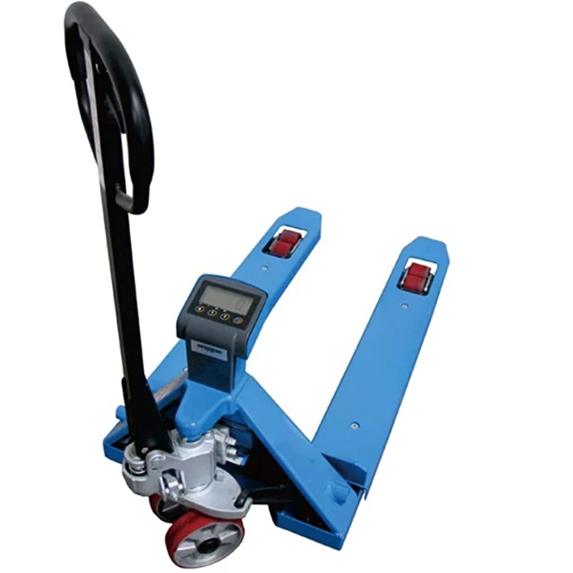 

Весовой паллетный погрузчик грузоподъемностью 2000 кг с ручным управлением для складов и логистической отрасли