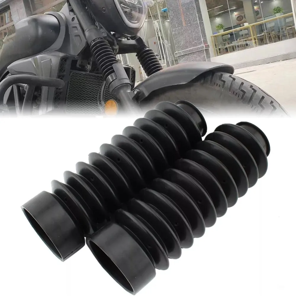 Motorcycle Rubber Front Lower Fork Shocks Cover Suspension Dust Gaiters Boots For Honda CB400SS CL400 CB400 CB500