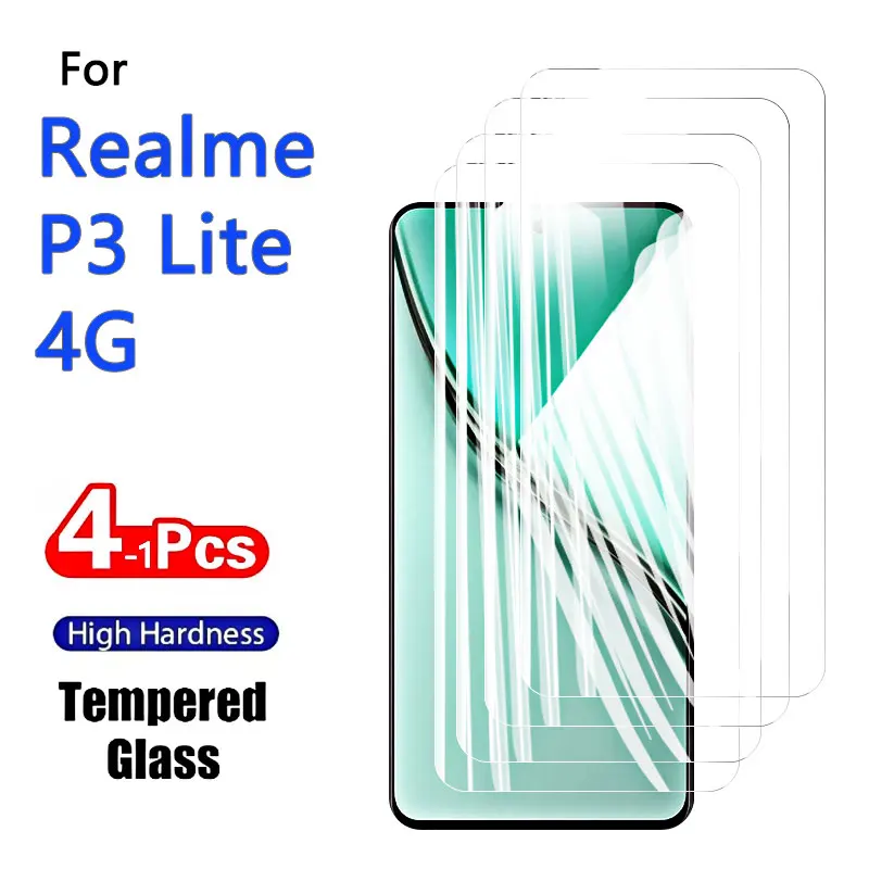 

1-4PCS Screen Protector For Realme P3 Lite 4G P 3 Tempered Glass Crystal 9H High Aluminum Anti Scratch Case Friendly Fingerprint