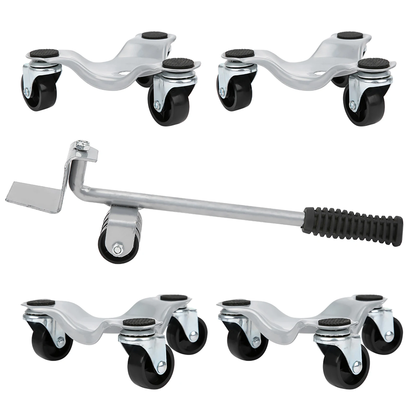 Juego de transporte de muebles, elevador plateado, placa móvil para objetos pesados, rodamiento de 400KG, herramientas móviles, Ahorrador de trabajo