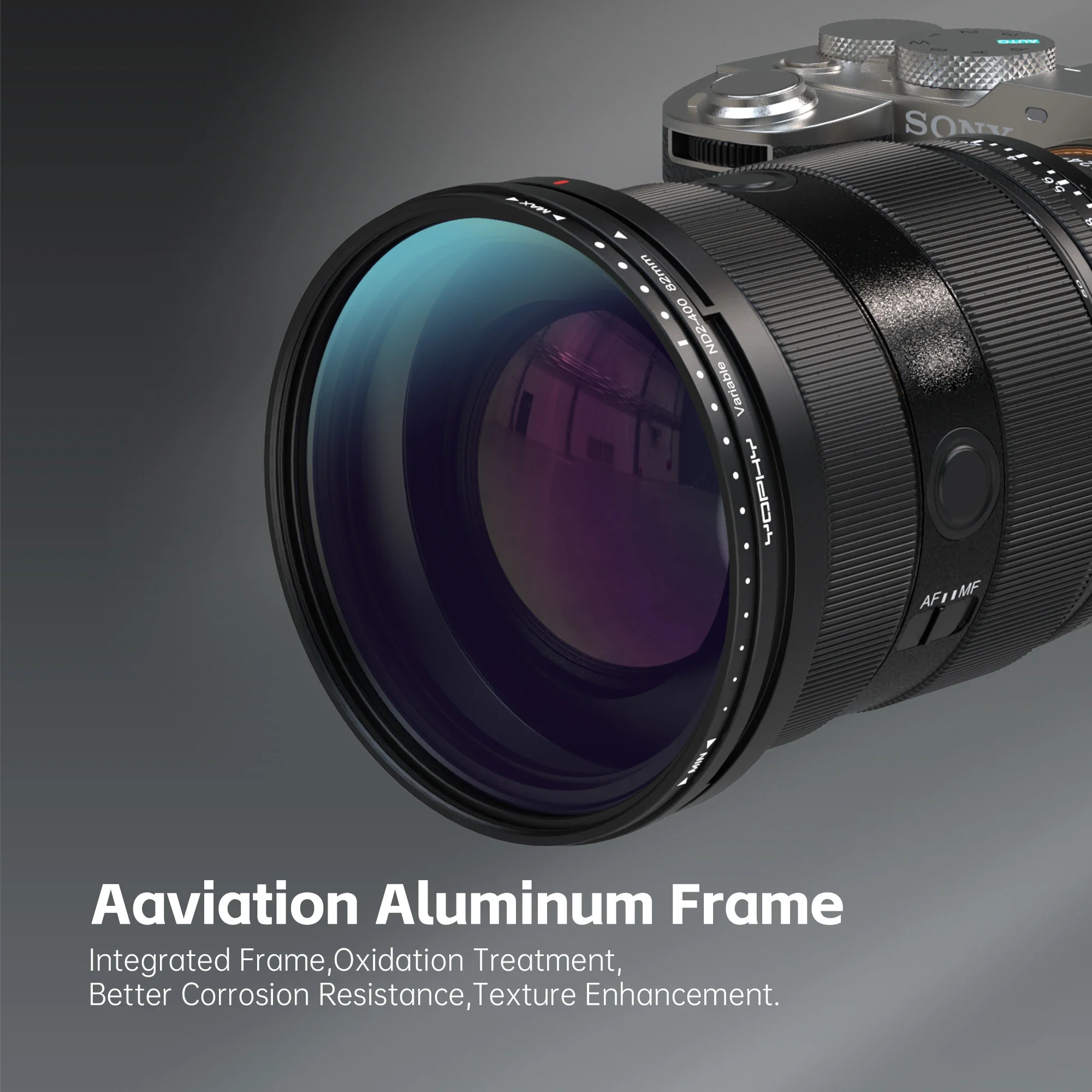 YOPHY مرشح ND2-ND400 ND متغير متعدد الطبقات مطلي بكثافة محايدة، لعدسة 37/40.5/43/46/49/52/55/58/62/67/72/77/82 مم