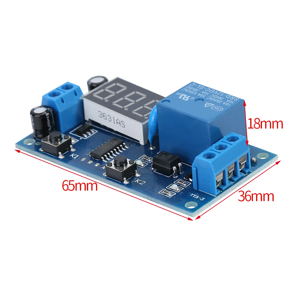 Timer  Module  12V Cycle Delay Timer  Adjustable Relay Module Board Infinite Loop with LED Display Timer Module