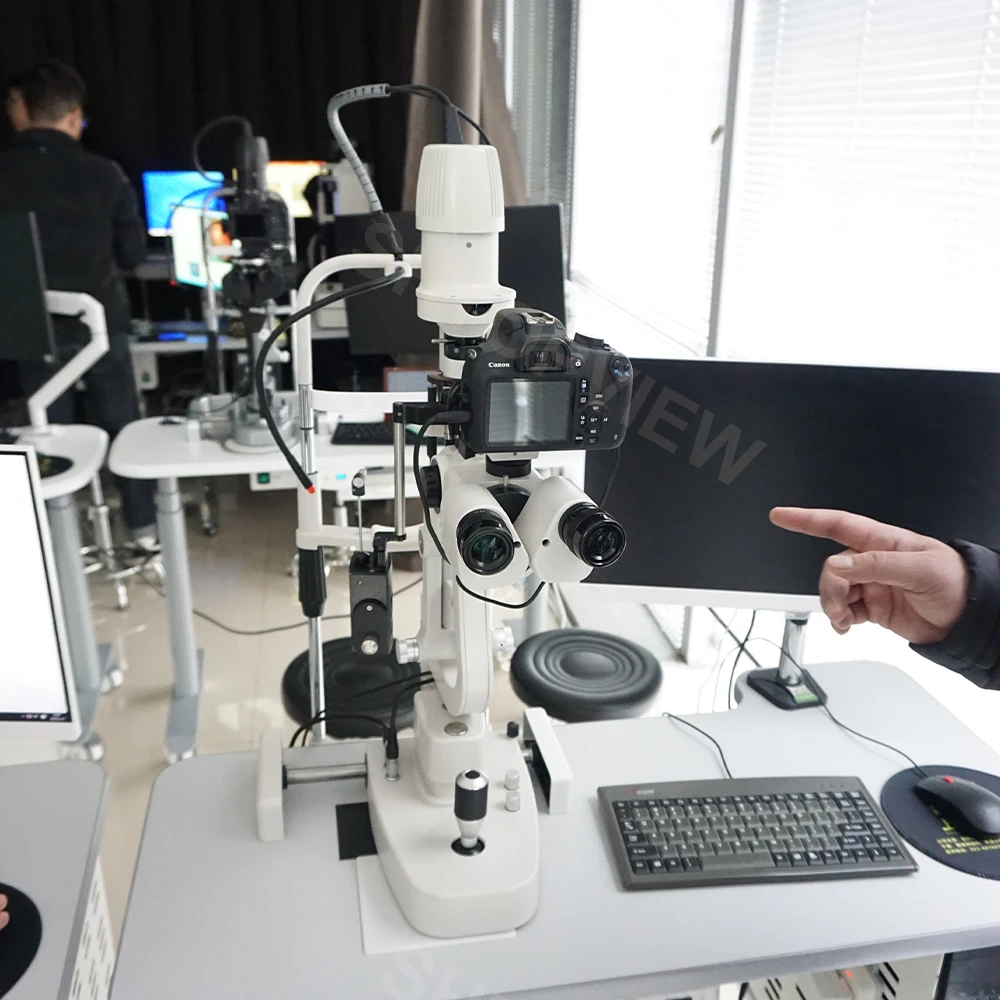LS-5 Slit Lamp Microscope  Profesional Ophthalmic Medical Instrument 5 Steps LED Digital Slit Lamp for Sale