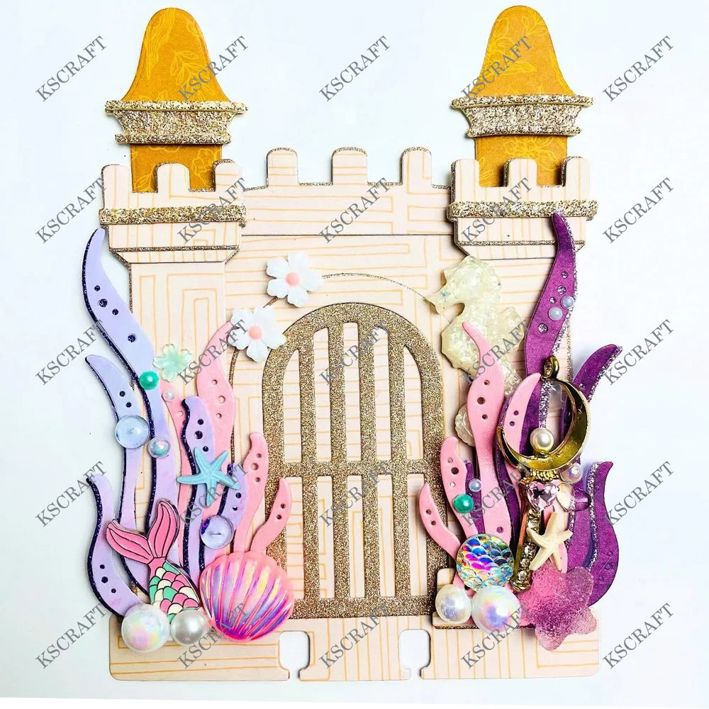 KSCRAFT Castle Memorydex Cutting Dies Stencils for DIY Scrapbooking Decorative Embossing DIY Paper Cards