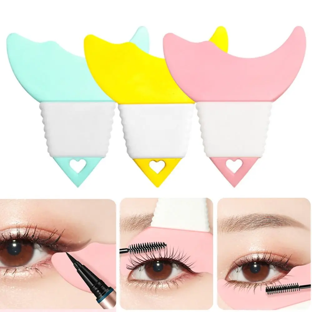 Wenkbrauw Eyeliner Shaper Oog Make-Up Aids Vouw Lijn Kit Schoonheid Tool Oogschaduw Shaper Pad Mascara Baffle Eyeliner Sjabloon