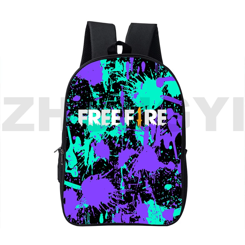 High Quality Free Fire Garena Backpacks 16 Inch Anime Double Zipper Free Fire Schoolbag Back To School 3D Family Games Bag Teens