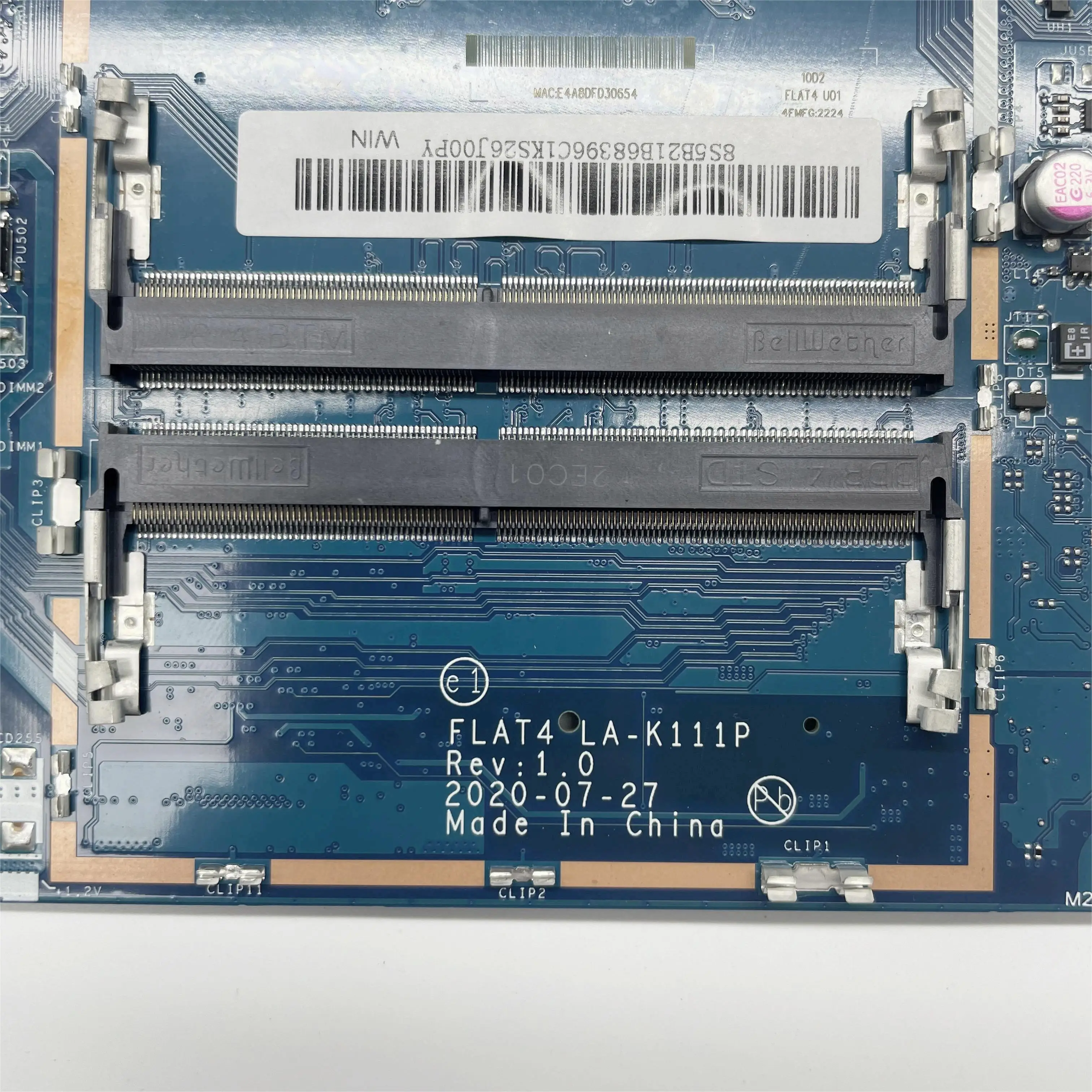 Scheda madre FLAT4 LA-K111P per scheda madre portatile Lenovo E41-55 con R3 R5 R7 AMD CPU 100% TEST OK