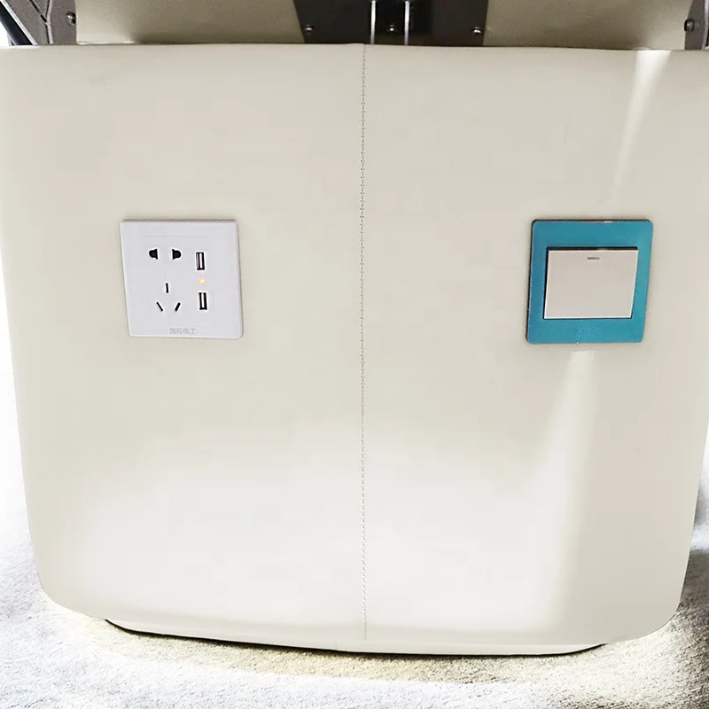 التدفئة الكهربائية سبا صالون العلاج الجمال السرير 2 موتور خزانة خشبية طاولة التدليك الطبية سرير تدليك كهربائي #6