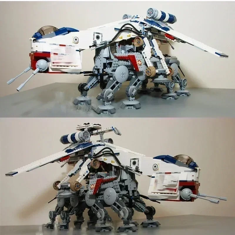 ألعاب ساخنة حرب النجوم جمهورية دروبشيب مع AT-OT ووكر متوافق 10195 سفينة النقل لعب للأطفال هدايا عيد الميلاد #4