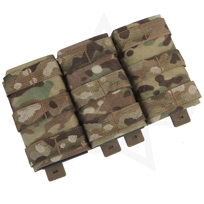 OPHIDIAN 7.62 FAST Triple Magazine Pouch (largo) Accesorio de inserción de funda de nailon para revista abierta de liberación rápida