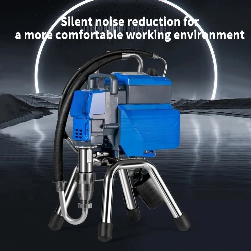 Airless spraying machine, plunger type high-pressure spraying machine, multifunctional spraying gun with high flow rate