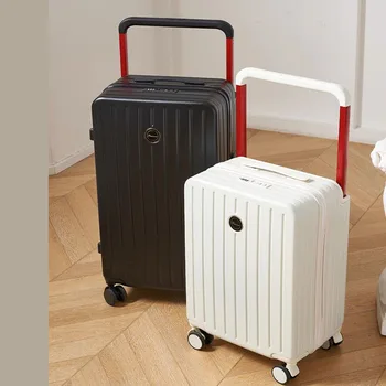 Valise à Poignée Large de Grande Capacité, à Fermeture Éclair sur Roues, Chariot de Transport, 20 22 24 26 Pouces