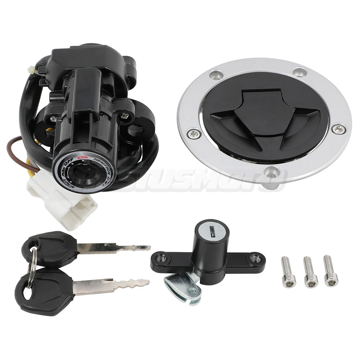 Motorcycle Ignition Switch Fuel Gas Cap Seat Lock Key For Kawasaki Ninja 650 400R EX650 ER6F EX400 ER650 ER6N EX650 ZX14R ZX1400