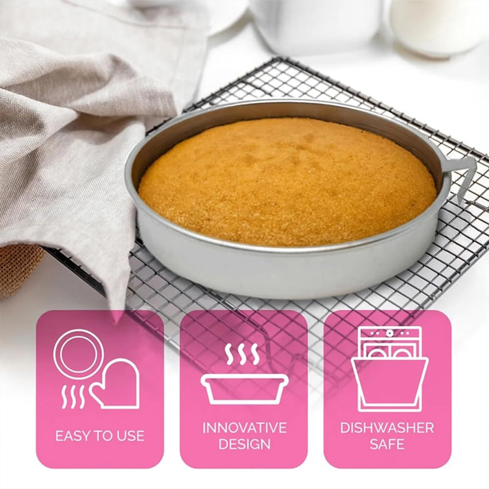 

9.72inch Baking Mold Tin Baking Tray For Chiffon Cake Apple Pie Pizza Multifunctional Cooking Accessory Kitchen Bakewares