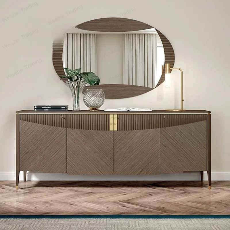 Light luxury home improvement furniture/model house wooden art design entrance dining side TV cabinet