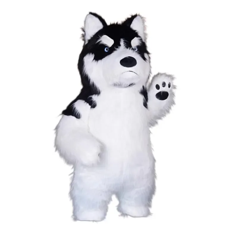 Disfraz inflable de Mascota de perro Husky Siberiano, vestido de fantasía para fiesta, ceremonia publicitaria, Animal de carnaval, accesorio para espectáculo, 260cm