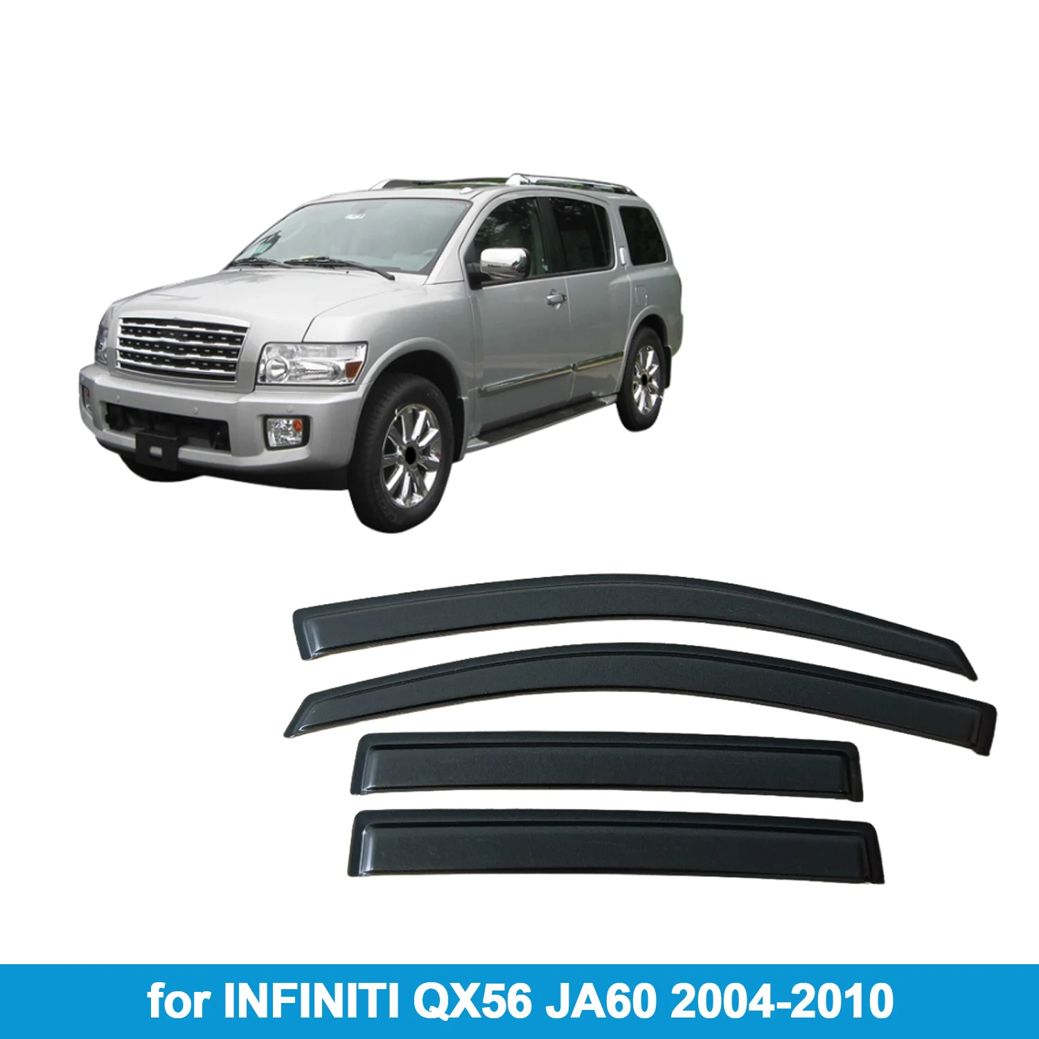 

Оконный козырек для INFINITI QX56 JA60 2004-2010, защита от дождя, боковой дефлектор, защита от атмосферных воздействий, лента для наружного крепления