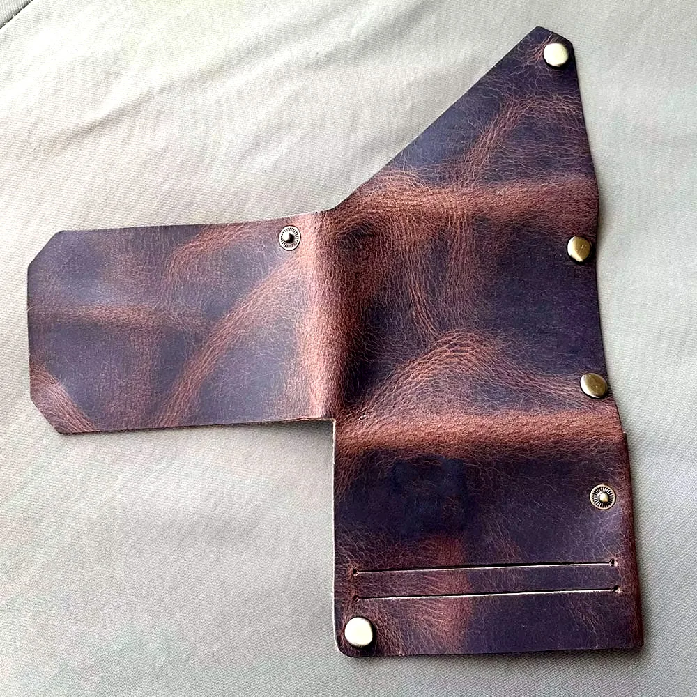 Ręcznie robione minimalistyczne etui na karty ze skóry Crazy Horse, skórzany portfel vintage dla mężczyzn, designerski uchwyt na karty kredytowe, portfel z prawdziwej skóry, retro cienki portfel — zdjęcie 3