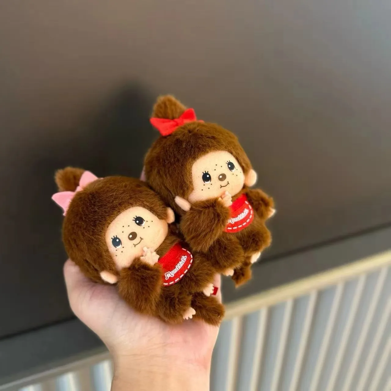 New Monchhichi Mini Keychain Cute Monkey Doll Pendant Couple Style Toy Bag Ornament