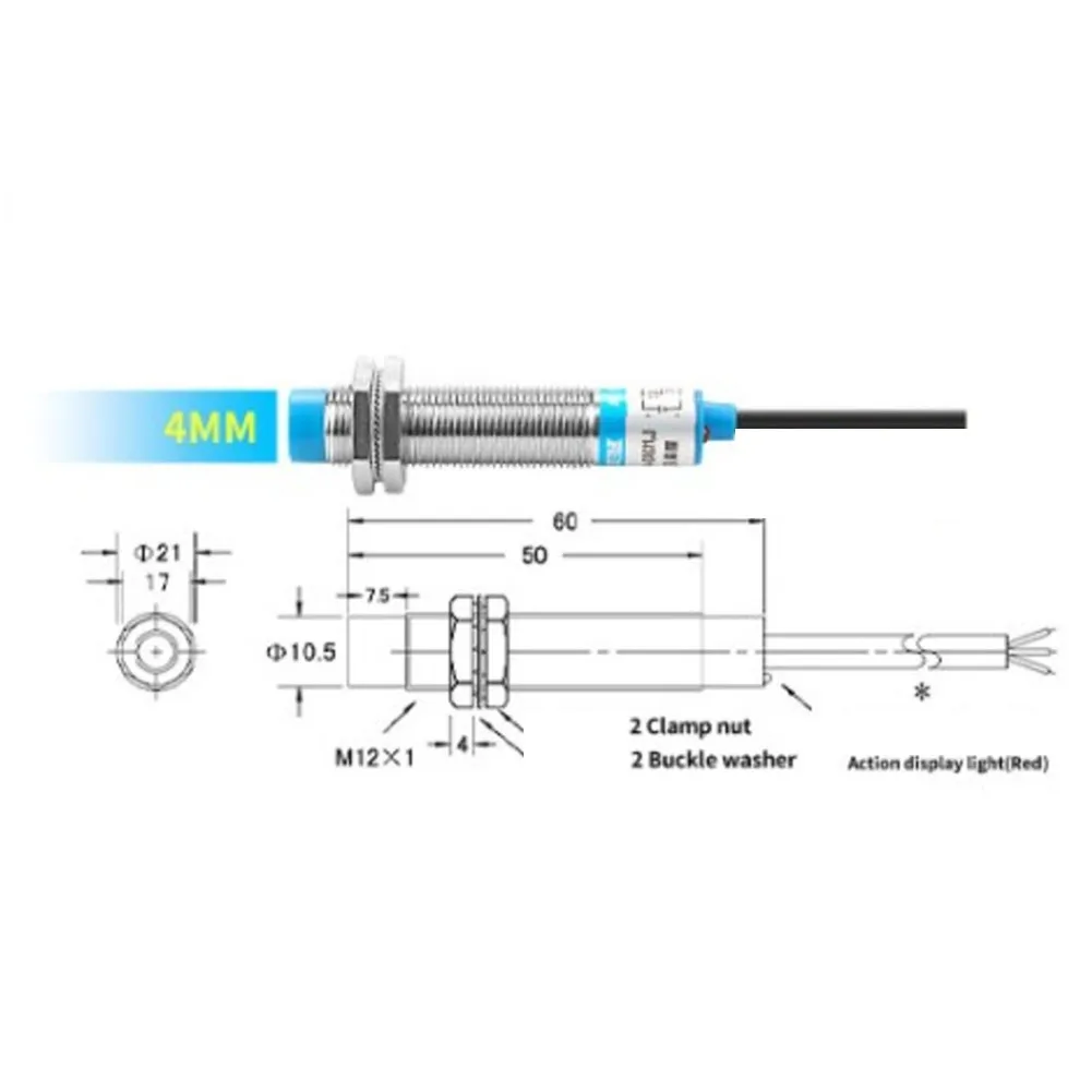 2 buah saklar sensor jarak LJ12A34ZBY dengan indikator LED untuk deteksi logam yang presisi dalam aplikasi industri